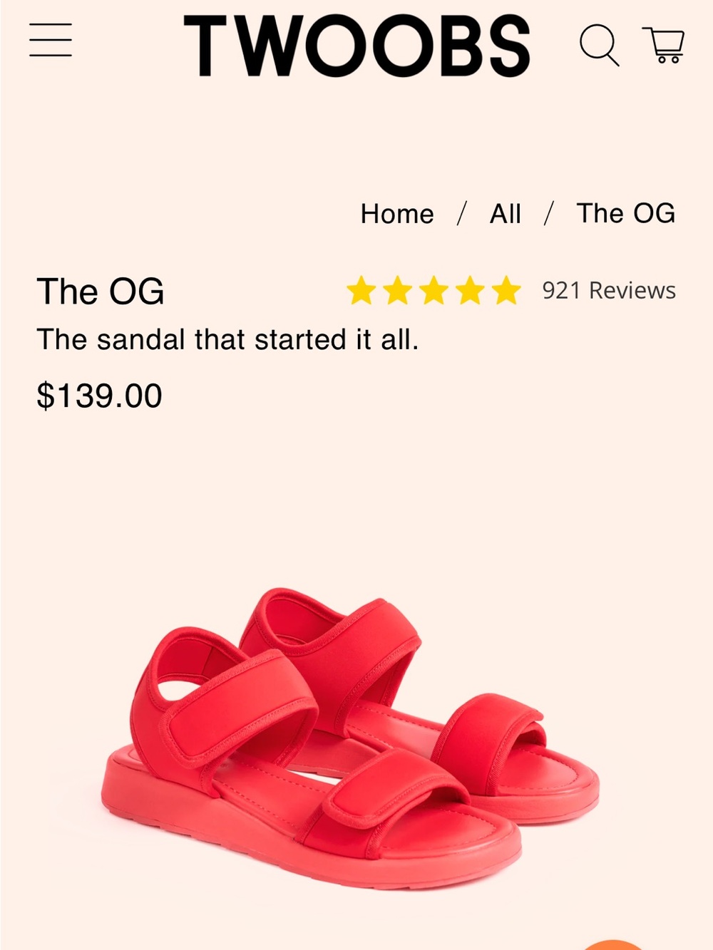 Twoobs The OG Red Sandals